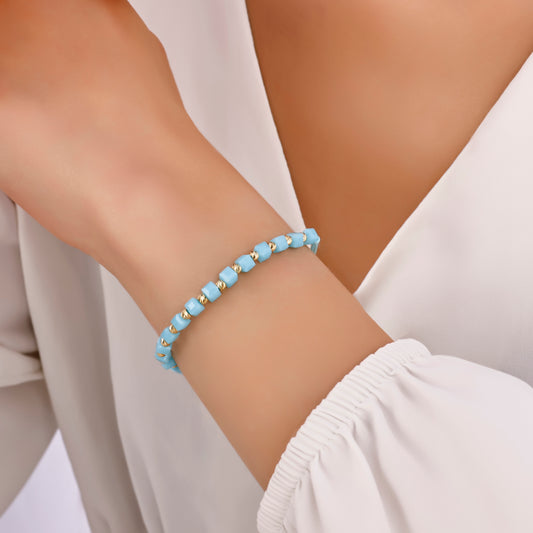 Buz Mavisi Küp Bileklik