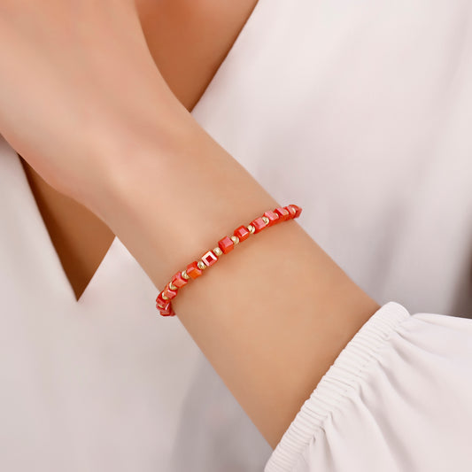 Gül Mercanı Küp Bileklik