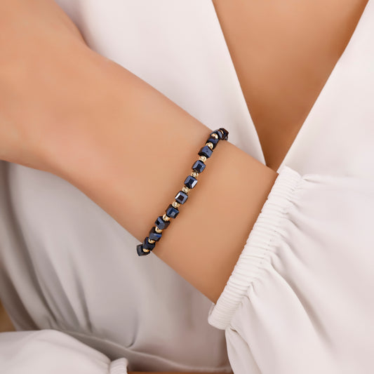 Antrasit Mavi Küp Bileklik