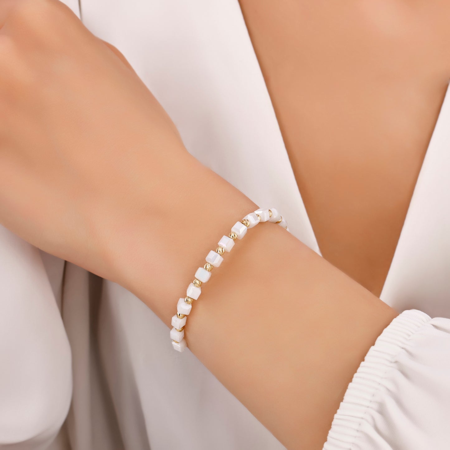 White Cube Bracelet