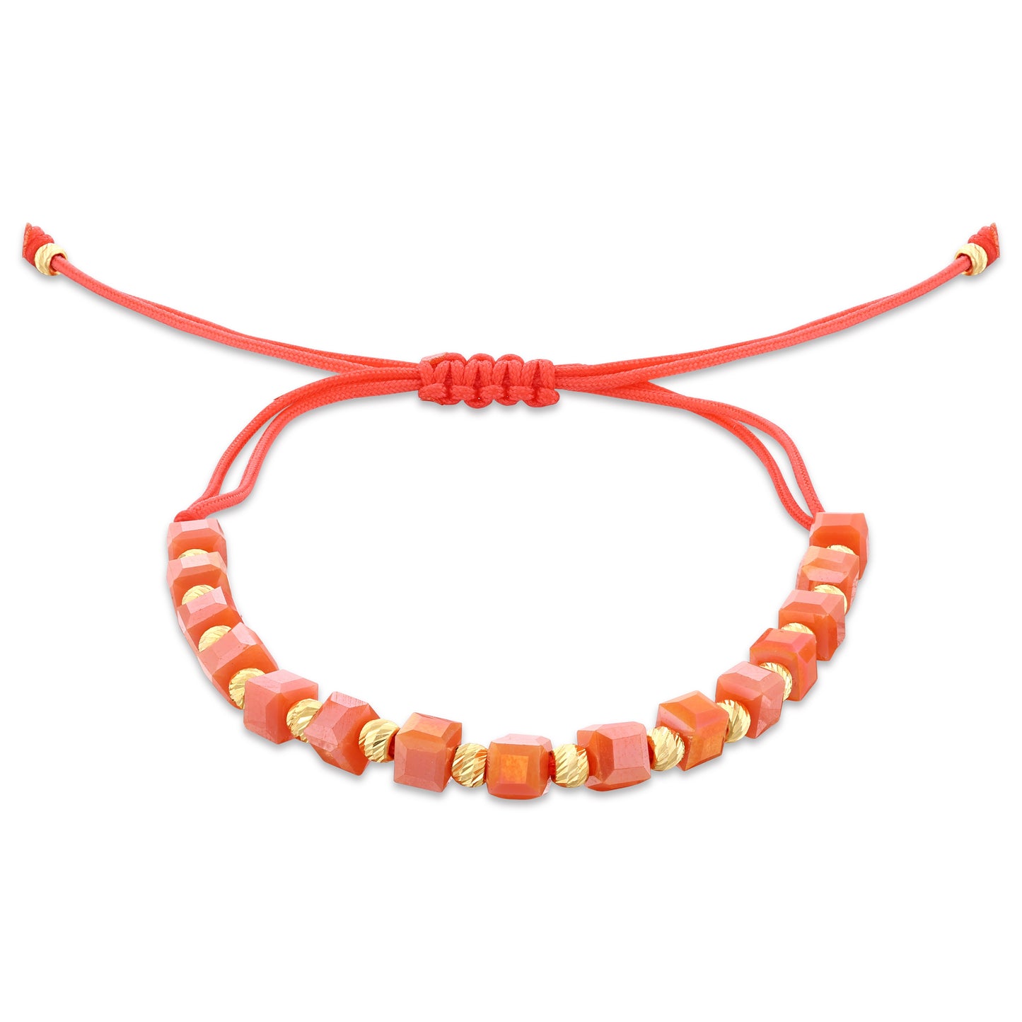 Gün Batımı Mercan Küp Bileklik