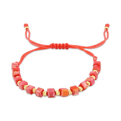 Gül Mercanı Küp Bileklik