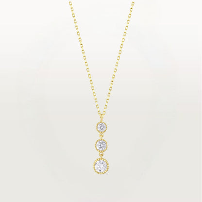 Triple Stone Drop Necklace