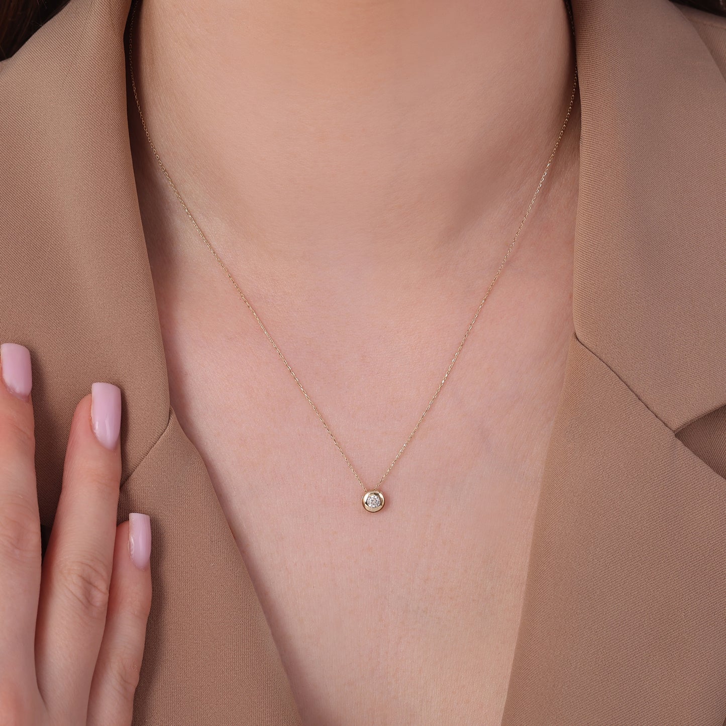 Gold Stone Necklace - Small